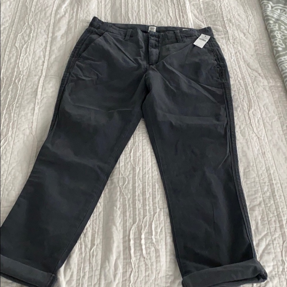 Slate Gray Gap Girlfriend Chinos